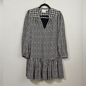 Anthropologie Maeve Dress Womens S Long Sleeve V-Neck Smocked Tunic Dress